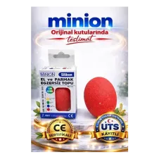 MİNİON SİLİKON STRES TOPU-KIRMIZI (SERT)