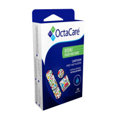 10 kutu Octacare Desenli Yarabandı 20'li 19mm x 72mm 40240
