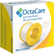 (10 adet) OctaCare İpek Tıbbi Plaster 5mx2,5cm 11502 Flaster
