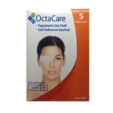 (5adet) OCTACARE YETİŞKİN YAPIŞKANLI STERİL GÖZ PEDİ 6,5X9,5CM 609
