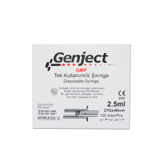 GENJECT ENJEKTÖR DENTAL 2,5 ML 27G 0,4MMx40MM KISA